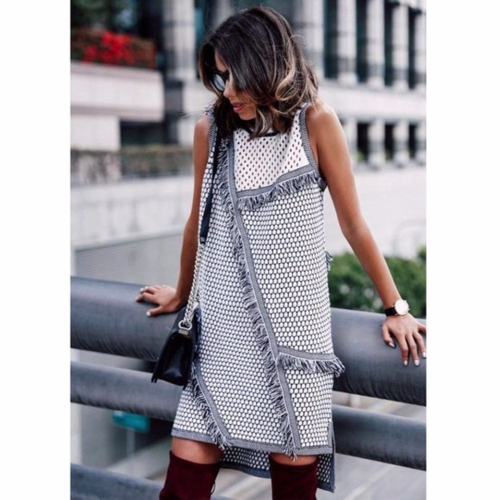 NEW Three Floor Sycora Fringed Sweater Dress Small
